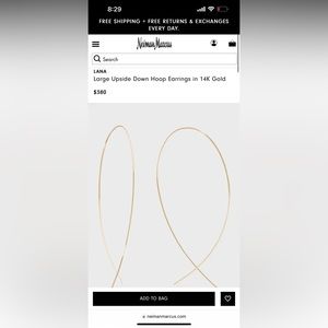 Lana 14K large Upside Down Hoops